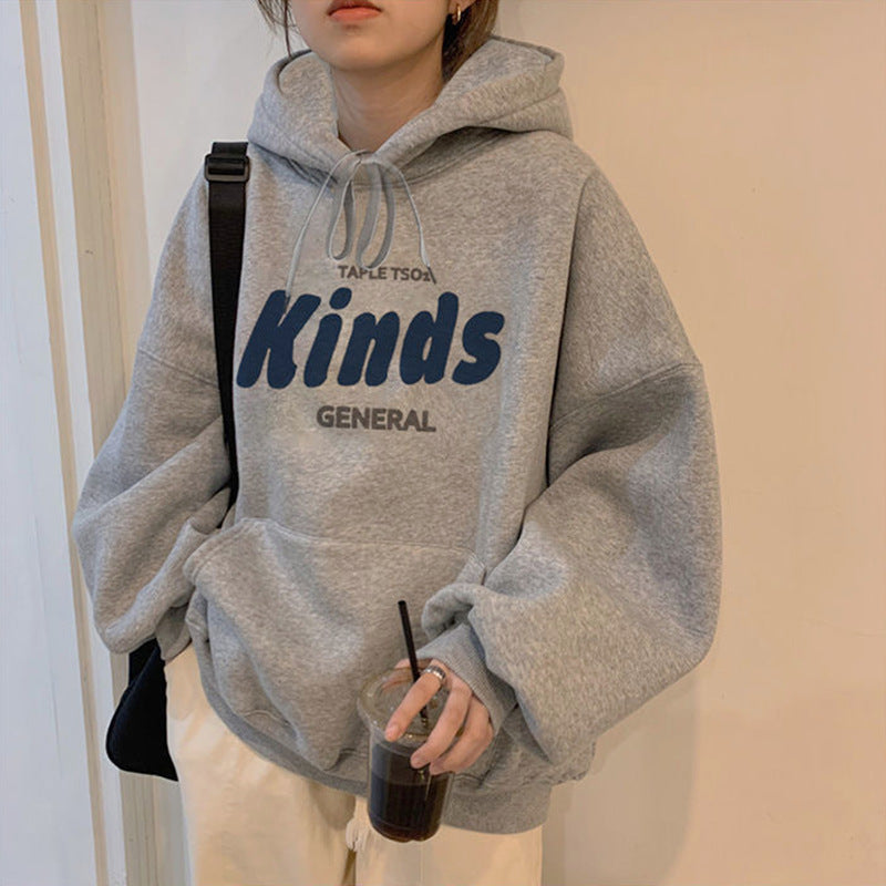 Damen Kapuzenpullover mit lässigem Schnitt und modernem Schriftzug EB