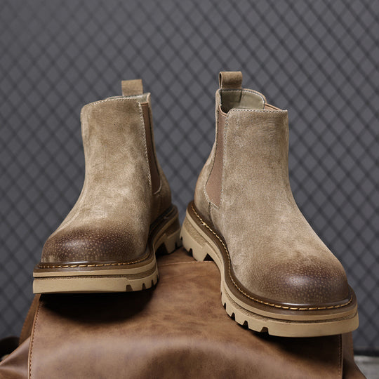 Damen Modische Chelsea-Stiefel mit rutschfester Profilsohle und bequemem Innenfutter EB