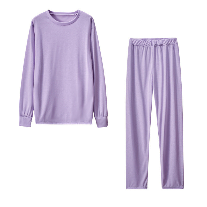Damen Langarm Schlafanzug Set mit elastischen Hosen EB
