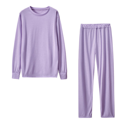 Damen Langarm Schlafanzug Set mit elastischen Hosen EB