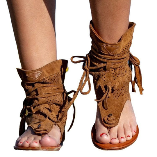 Damen modische Clogs mit atmungsaktiver Perforation und trendiger Schnürung EB