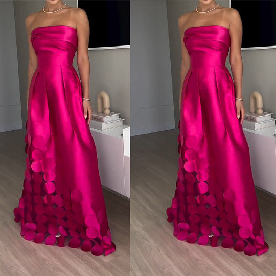 Damen Abendkleid mit Aufregendem Schichten Design und Raffinierten Details EB