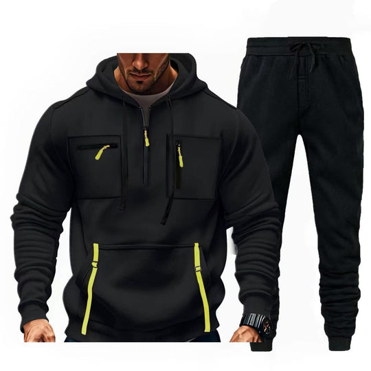 Herren multifunktionaler Kapuzenpullover und Jogginghose Kombination EB