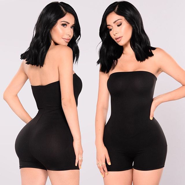 Damen Tiermuster Bodycon Overall EB