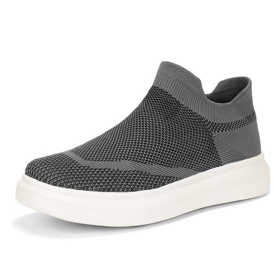 Damen Atmungsaktive Slip-On Sneakers mit elastischem Strickdesign EB