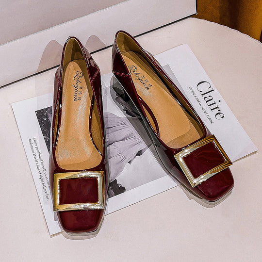 Damen elegante Ballerinas mit modischem Schmuckdetail EB