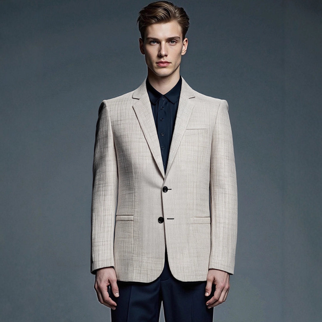 Herren eleganter strukturierten Anzugjacke EB