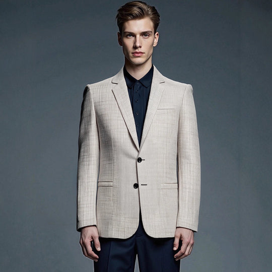 Herren eleganter strukturierten Anzugjacke EB