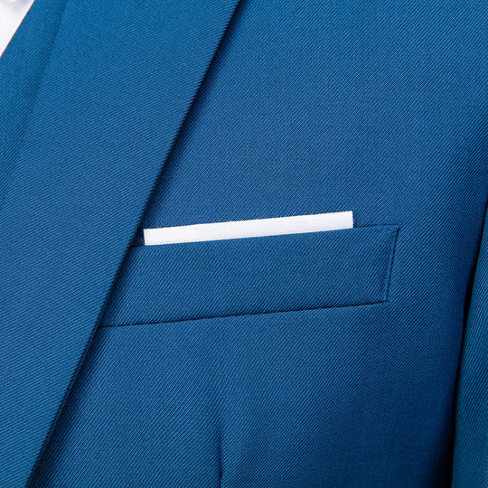 Herren nan Slim-Fit Einreiher-Anzugset mit Ein-Knopf-Sakko, schmaler Anzughose mit Bügelfalte und elastischem Stretchgewebe EB