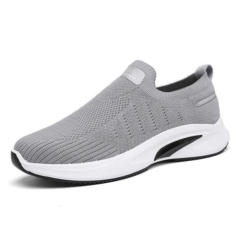 Damen Bequeme Slip-On Sneakers mit atmungsaktivem Strickobermaterial EB