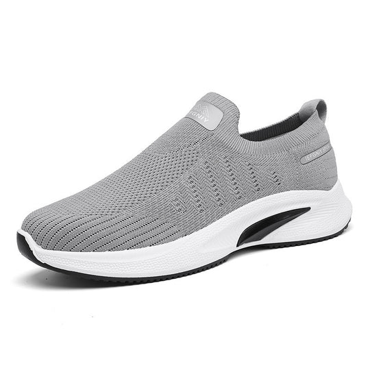 Damen Bequeme Slip-On Sneakers mit atmungsaktivem Strickobermaterial EB