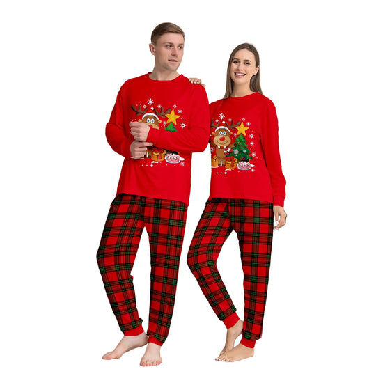 EB | Rudolf's Süße Weihnachts-Pyjamas Rot Herren