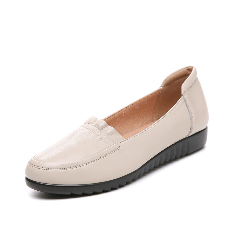 Damen Komfortable Mokassins mit eleganter Rüschendetail EB
