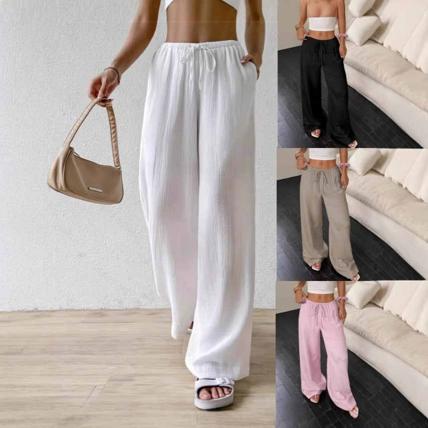 Damen weite Sommerhose mit Gummizug EB