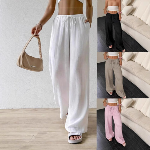 Damen weite Sommerhose mit Gummizug EB