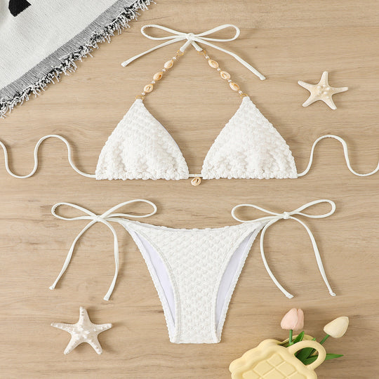 Damen Geflochtener Bikinis mit charmanten Details EB