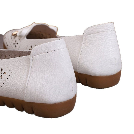 Damen elegante Ballerinas mit floralem Cut-Out-Design EB