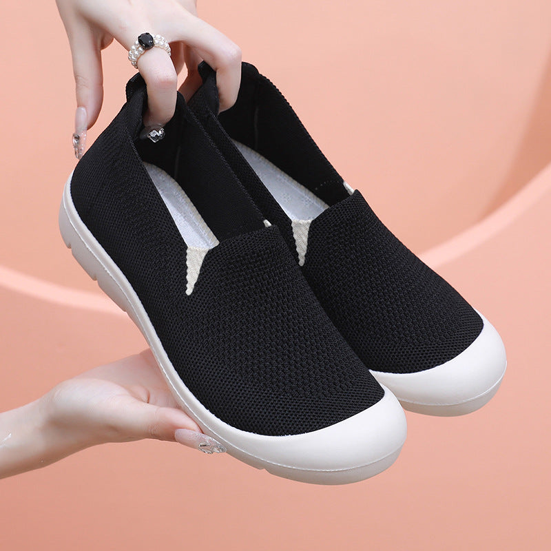 Damen Atmungsaktive Slip-On Sneakers mit flexiblem Einsatz EB