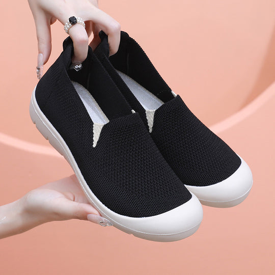 Damen Atmungsaktive Slip-On Sneakers mit flexiblem Einsatz EB
