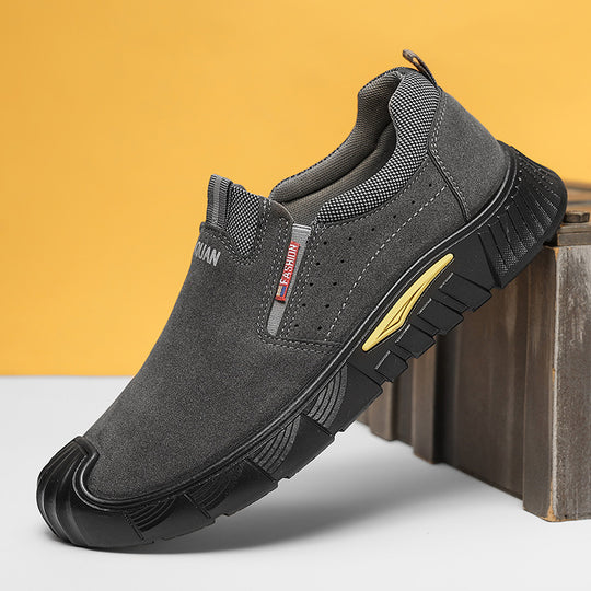 Damen Slipper aus hochwertigem Wildleder mit rutschfester Sohle und elastischem Einstieg EB