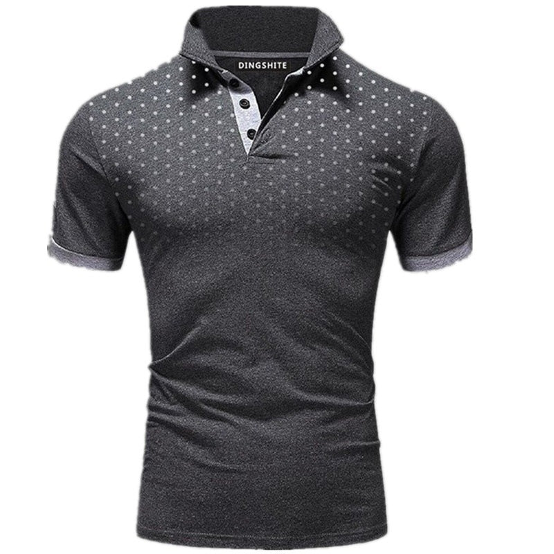 Herren Poloshirt mit modernen Punktdesign und atmungsaktiven Eigenschaften EB