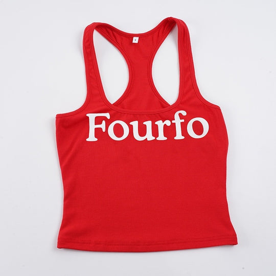 Damen Sportliches Crop-Top mit raffinierten Trägern und auffälligem Schriftzug EB