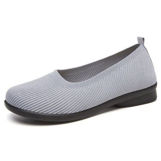 Damen Bequeme sowie atmungsaktive Strick-Ballerinas EB
