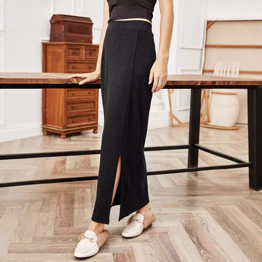 Damen eleganter Rock mit seitlichem Schlitz EB