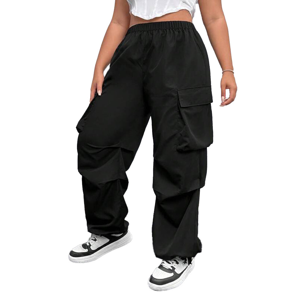 Damen Cargohose mit seitlichen Taschen und elastischem Bund EB