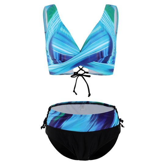 Damen Sportlicher Bikinis mit modischem Wickeldesign EB