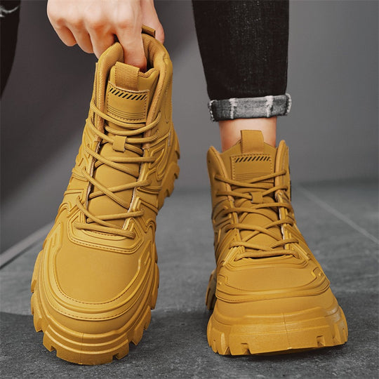 Damen Robust und stilvoller High-Top Stiefel mit rutschfester Sohle und stoßdämpfendem Innenfutter EB