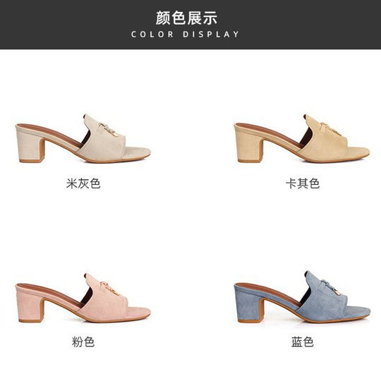 Damen elegante Slipper mit modischer Schleifenapplikation EB