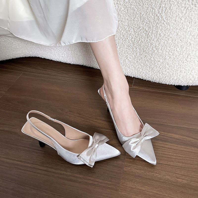 Damen Slingback-Pumps mit stilvollem Schleifendetail und femininem Absatz EB