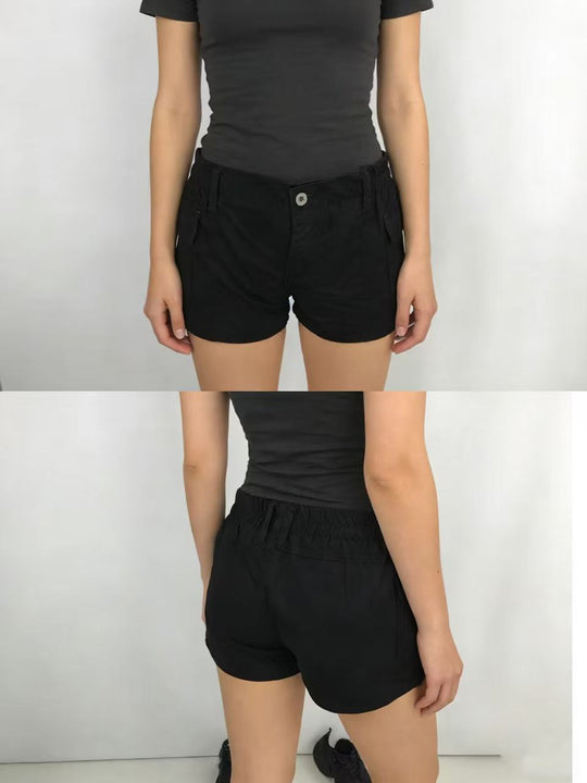 Damen Cargo-Shorts mit funktionalen Seitentaschen und elastischem Bund EB