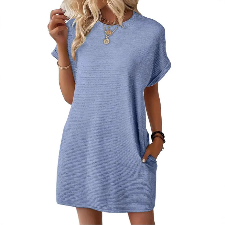 Damen Casual-Kleid mit lässigem Schnitt und praktischen Taschen EB