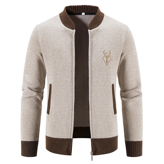 Herren modische Freizeitjacke mit strukturiertem Design und praktischen Taschen EB