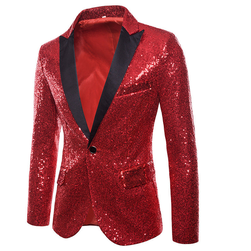 Herren Glitzernder Festtagsblazer mit elegantem Schnitt EB
