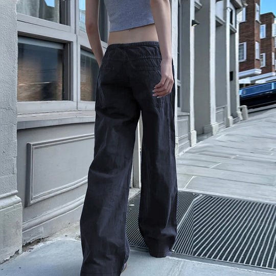 Damen Bequeme Freizeit Hose mit elastischem Bund und praktischen Taschen EB