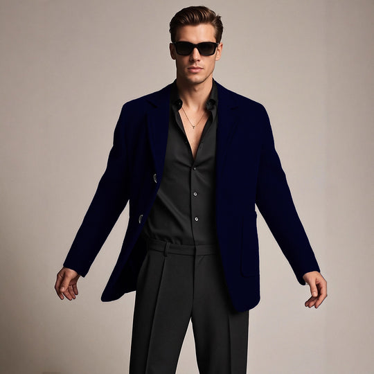 Herren eleganter und strukturierter Freizeitblazer EB