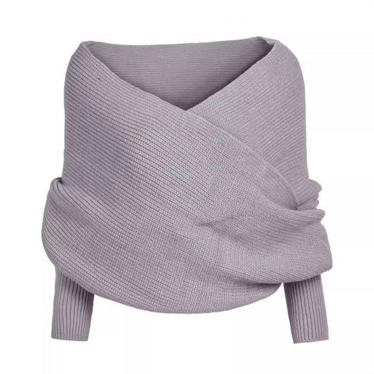 Damen Großer Strickschal mit innovativer Knotenoptik und weichem Material EB