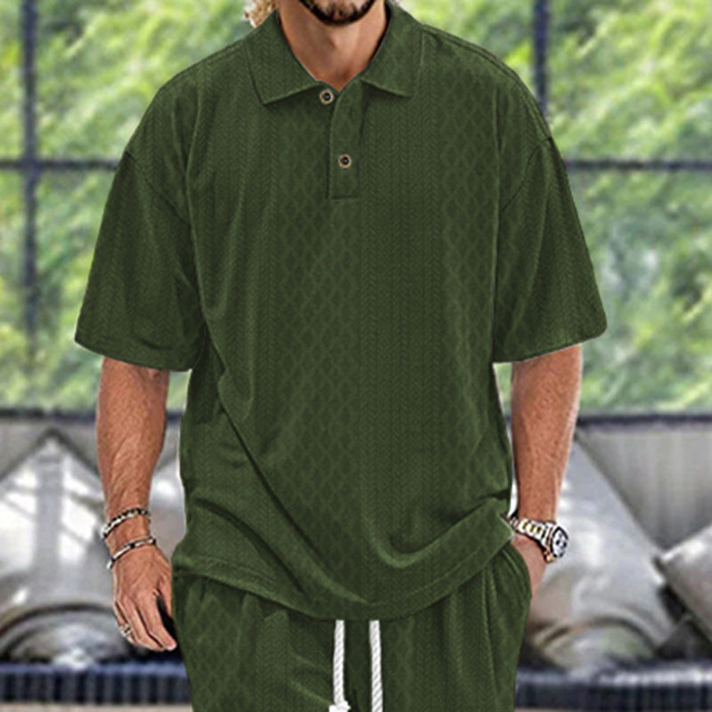 Herren Polohemd mit strukturiertem Design und bequemer Passform EB