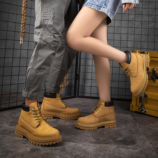 Damen robuste Schnürboots mit rutschfester Profilsohle und atmungsaktivem Obermaterial EB