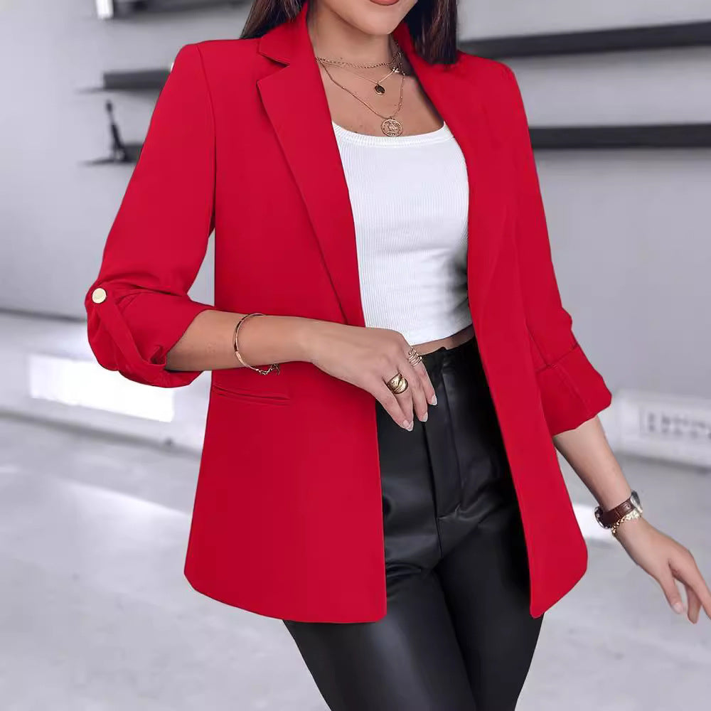 Damen Modischer Blazer mit lässiger Taillierung und schickem Revers EB