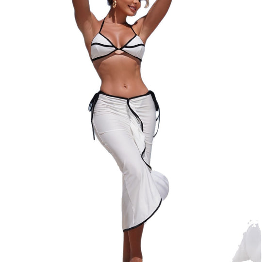 Damen Set bestehend aus Bikini und offenem Rock EB