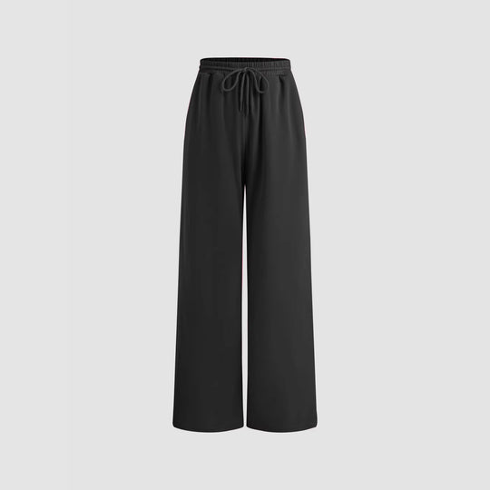 Damen weite Jersey-Hose mit elastischem Bund und Kordelzug EB