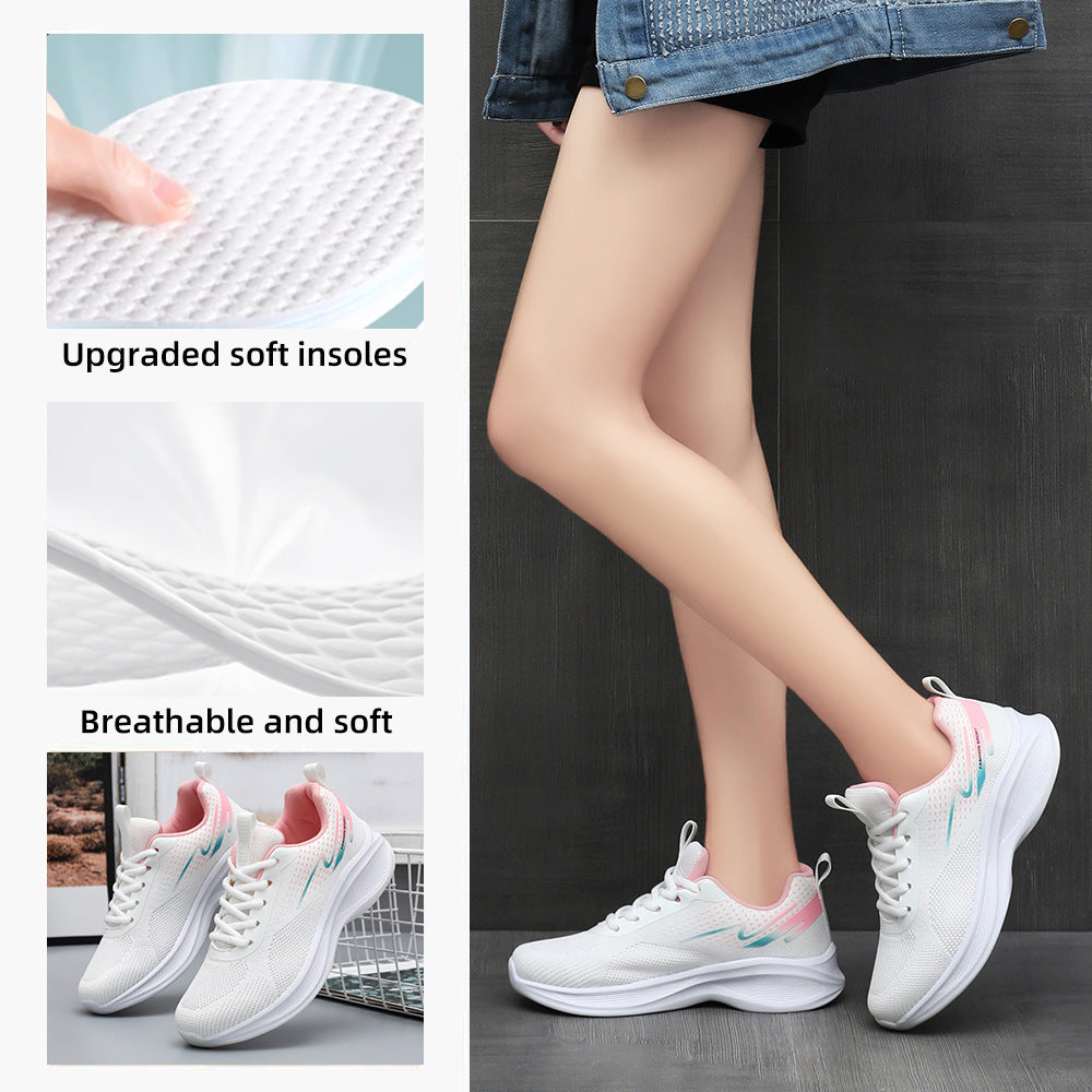 Damen Sportliche Laufschuhe mit atmungsaktivem Mesh-Obermaterial und dämpfender Sohle EB