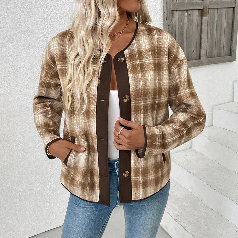 Damen Kariertes Overshirt EB