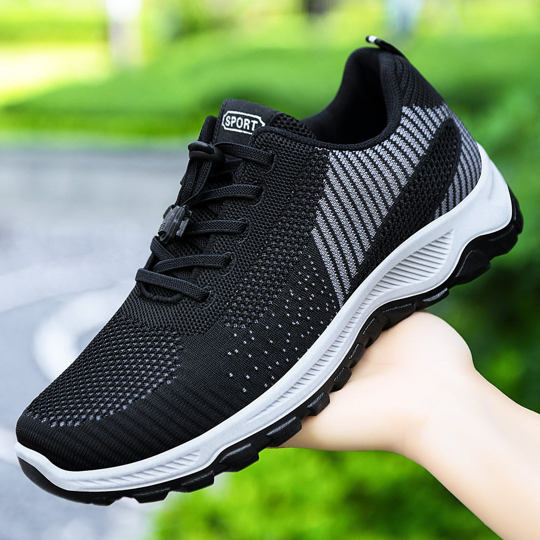 Damen Sportliche Mesh-Sneaker mit elastischem Schnellschnürsystem EB