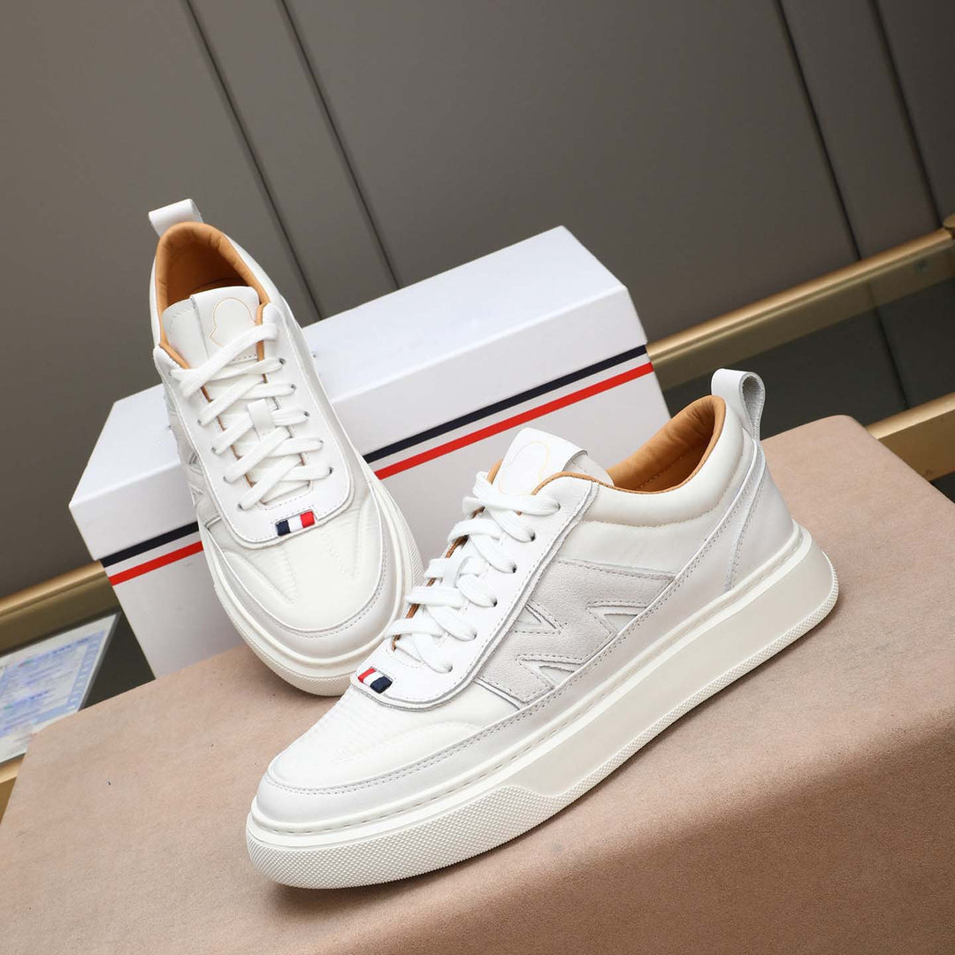 Damen Sportliche Sneakers mit luxuriösem Leder und rutschfester Laufsohle EB