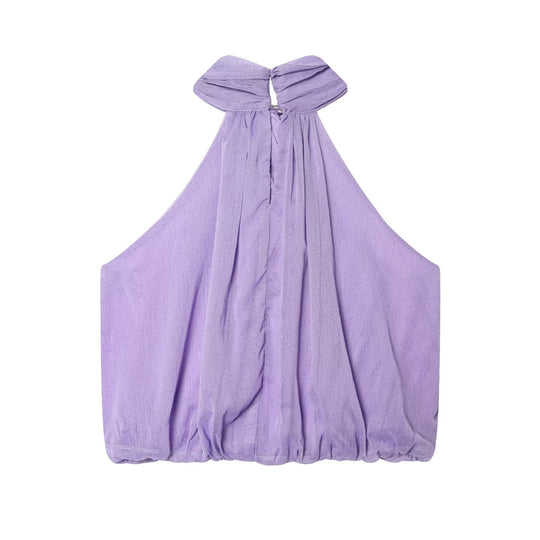 Damen Haltertop mit eleganter Drapierung und hochwertigen Stoffen EB